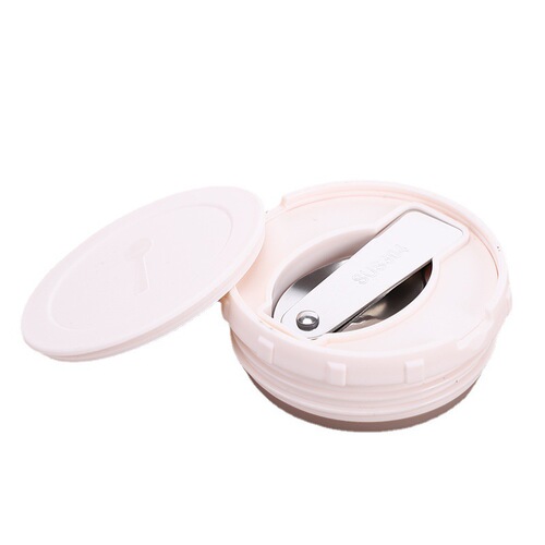 Creative 304 Stainless Steel Insulated Cup Large Capacity with Spork for Home Use Simple Vacuum Insulated Flask
