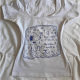 Niche Printed Pure Cotton Short-Sleeved Shoulder T-Shirt Women's Summer Design Sense Slim-Fit Short Shirt Women's Top