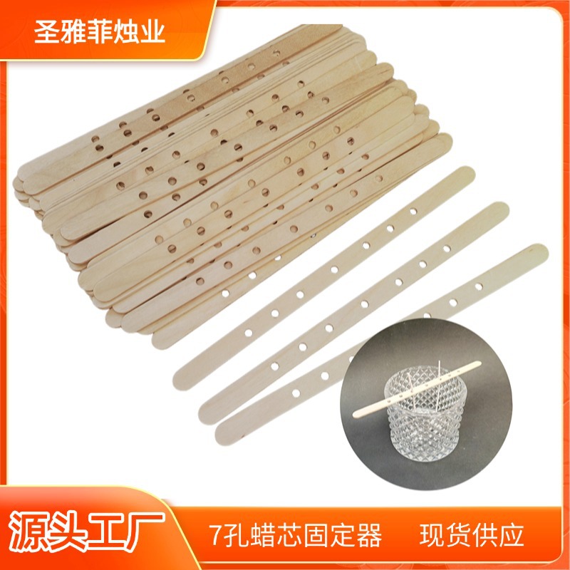 7 agujeros fijador de núcleo de cera de 4 mm abrazadera de madera de diámetro de agujero de cera de banano herramientas DIY siete agujeros mecha de madera abrazadera de palo