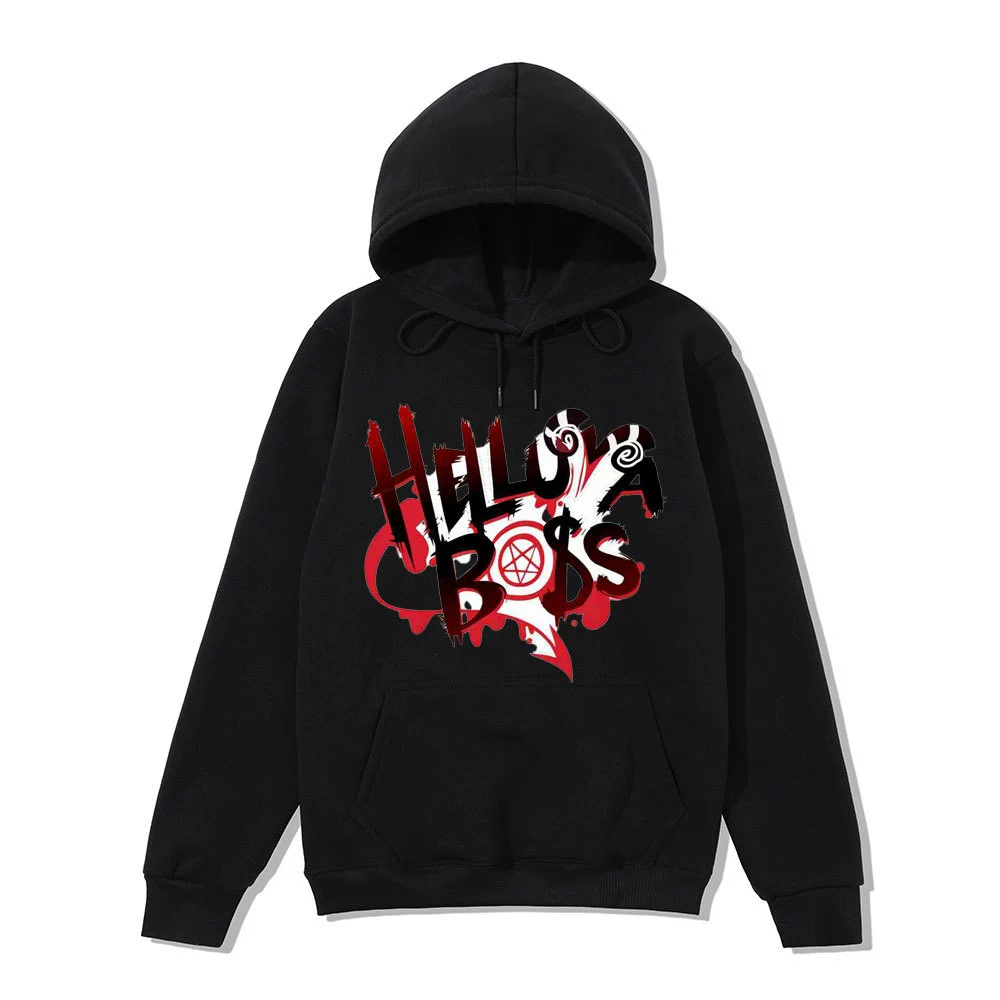 Свободная толстовка Hazbin Hotel Hell Inn, мужская и женская повседневная спортивная толстовка, топ, пуловер, топы