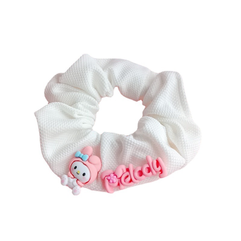 Dibujos animados ins colorido intestino grueso anillo de pelo Melody cabeza cuerda waffle todo partido cabeza cuerda Sanrio chica accesorios para el cabello