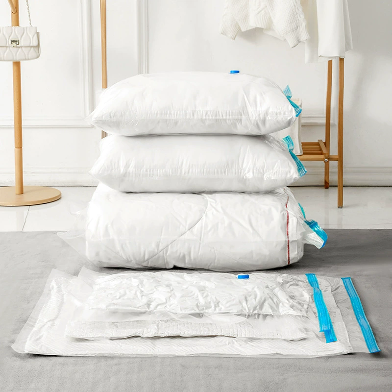 Vacuum Duvet Storage System for Home Use with Reusable Bags and Pump Options