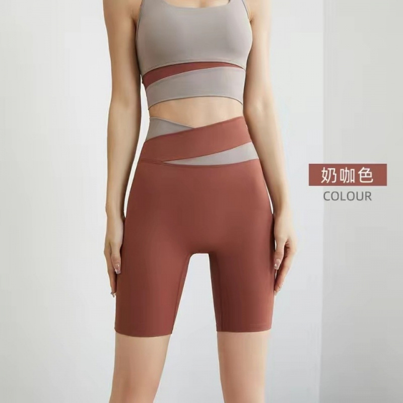 Nuevo juego de ropa de yoga de color de contraste para mujeres de verano red profesional para correr ropa de yoga de mujer rápida y seca con cojín de pecho