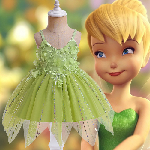 Summer New Girls' Tank Top Dress Children's Princess Puff Dress Cosplay Fairy Princess Performance Costume