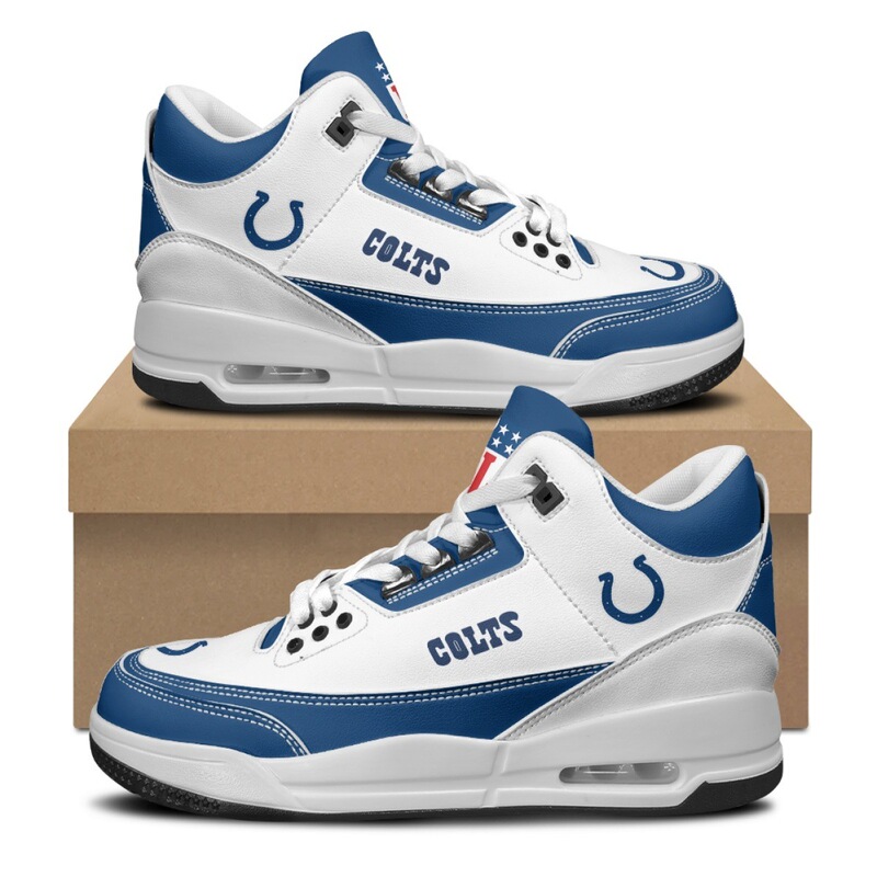 Independent Station New NFL Indianapolis Pony Print Casual Running Shoes High-top Air Cushion Basketball Shoes