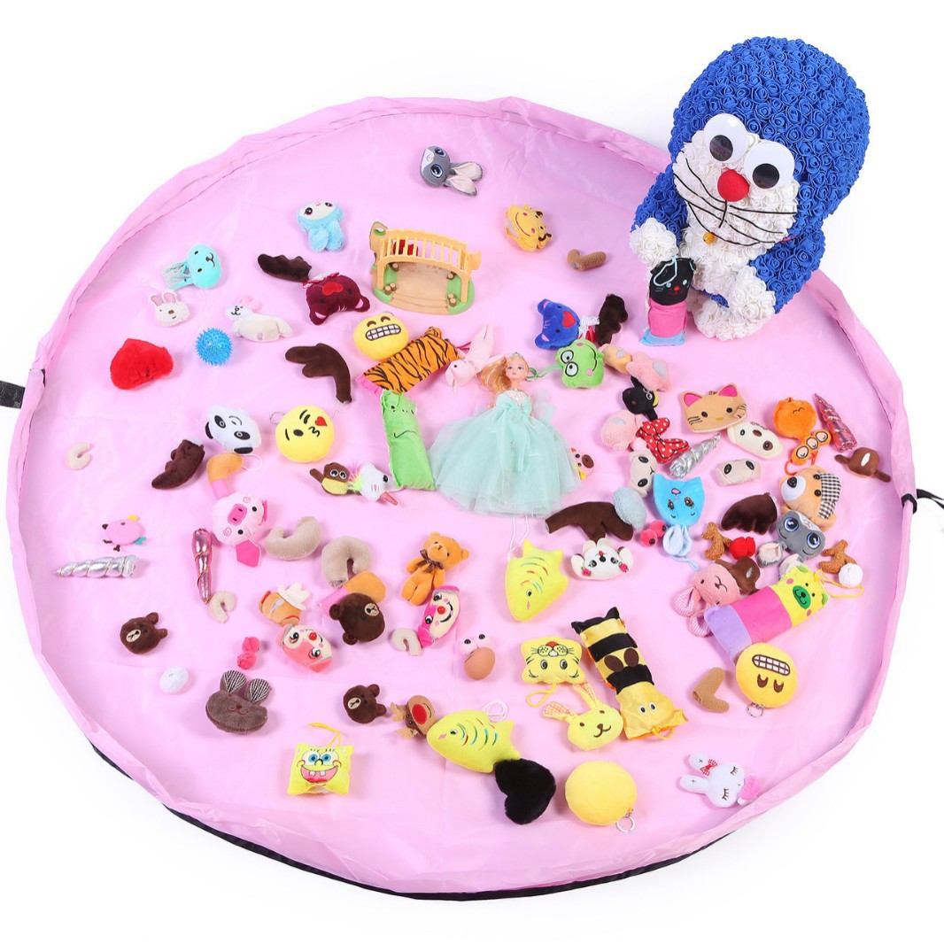 Venta caliente transfronteriza bolsa de almacenamiento de juguetes para bebés multifuncional de gran tamaño bolsa de almacenamiento de juguetes impermeable bolsillo con cordón