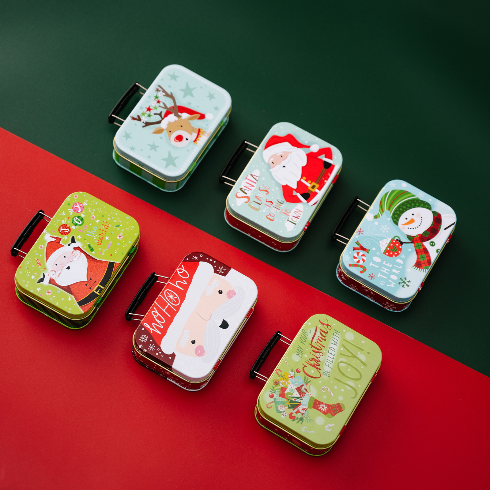 (Cross-border trading), Christmas decorations, cartoon tin box for elderly, new collection 4