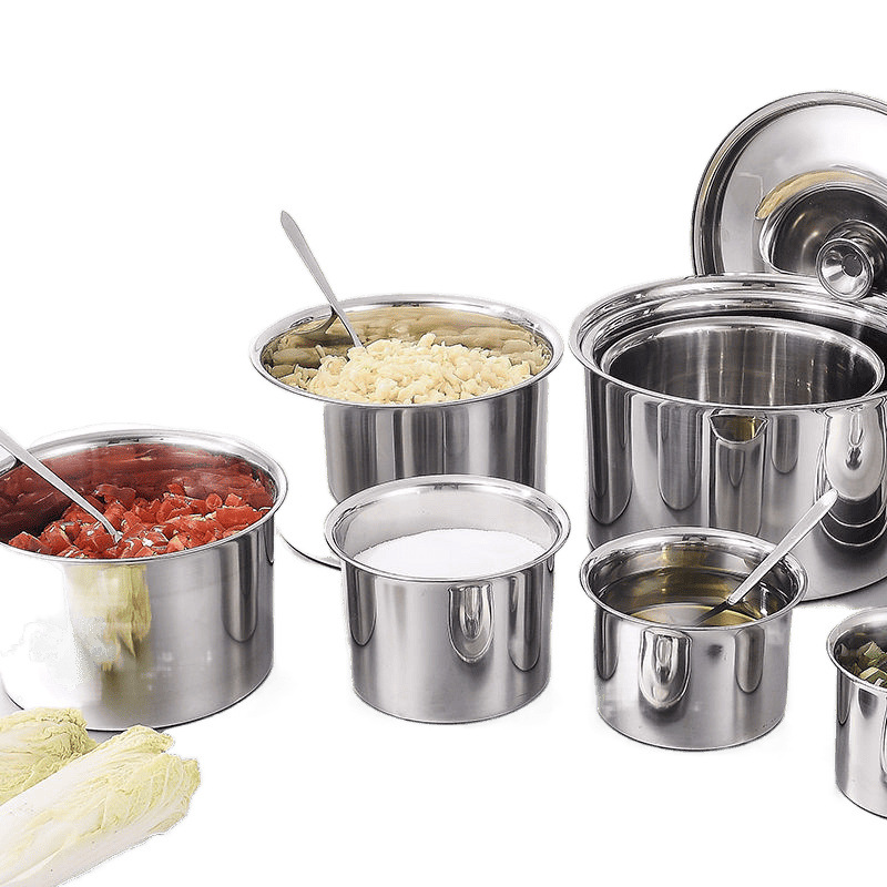 304 de acero inoxidable con tapa caja de sabor de hotel cocina de almacenamiento de pimienta condimento condimento con recipiente de acero