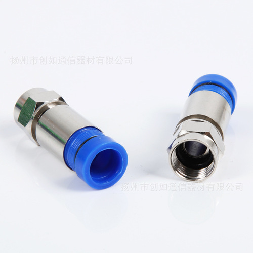 Wholesale RG6 RF coaxial 75-5 push-in compression F-type RF coaxial connector adapter with imperial metric F-to-F conversion