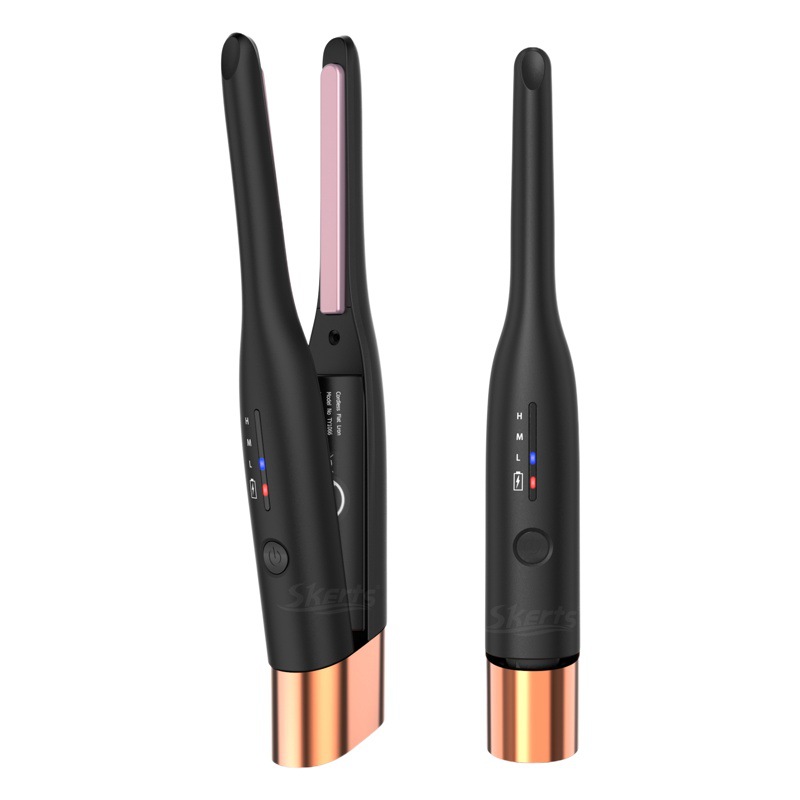 Corea del Sur versión estrecha USB inalámbrico pelo enderezador de los hombres pelo corto estilo curling stick conveniente clip recto rizador de pelo al por mayor