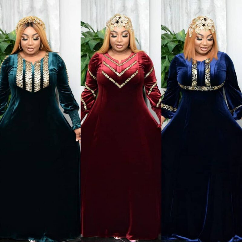 Cross-border e-commerce African ethnic costume dress gold velvet heavy industry hot drilling bubble beads temperament fashion stretch robe Cross-border e-commerce African ethnic costume dress gold velvet heavy industry hot drilling bubble beads temperament fashion stretch robe