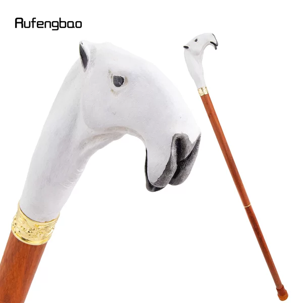 Wooden White Camel Cane, Wooden Scepter, Domineering and Stylish, Pure Wood, Creative, Gentlemanly, Fashionable, Cool Walking Stick