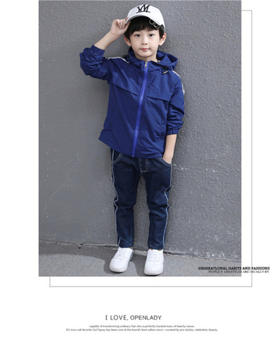 Children's assault jacket outerwear boys' baby middle and big children handsome windproof jacket raincoat foreign trade children's clothing new style 