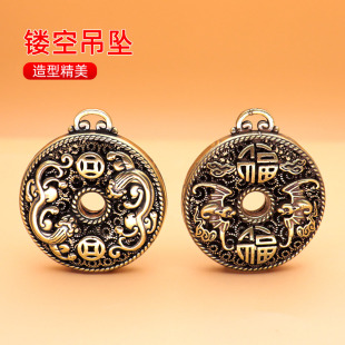 Lucky Metal chopsticks keychain ins style pendant mini brass vintage Bat small gift stall wholesale