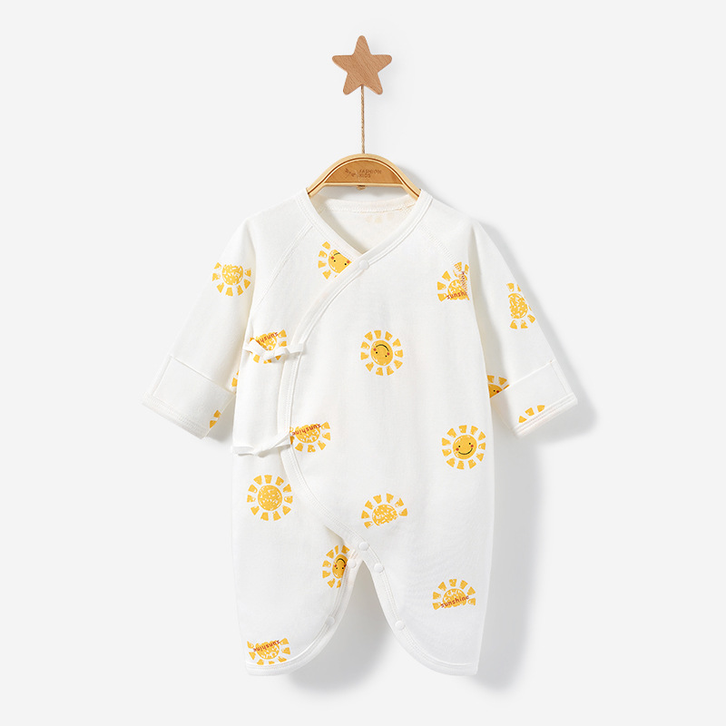 Ropa de bebé recién nacido Primavera, Otoño e Invierno recién nacido algodón monje base mariposa hombres y mujeres ropa de abrigo mono del bebé