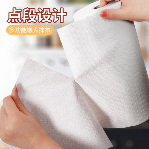 Weaving kitchen disposable lazy rag thickened washable wet and dry cleaning dishwashing non-stick oil scouring pad