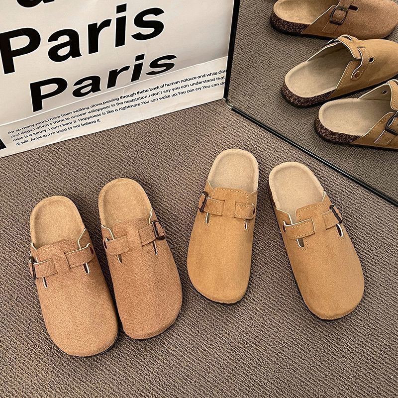 Birkenstock Half Slippers for Women Spring and Summer 2025 New Outer Wear Half Toe Slippers Autumn Sandals French Thick-Soled Birkenstock Shoes