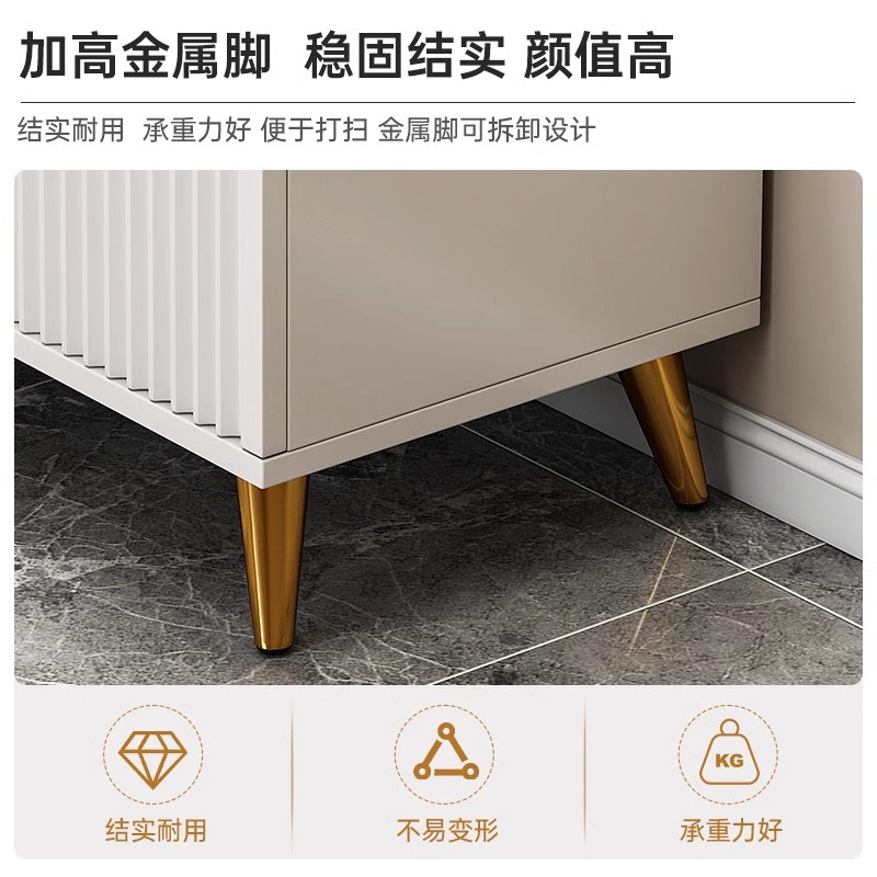 Puerta de entrada para cambiar taburetes de zapatos lujosos de alta calidad almacenamiento se puede sentar en el gabinete de zapatos puerta estrecha simple y moderna con estante de zapatos