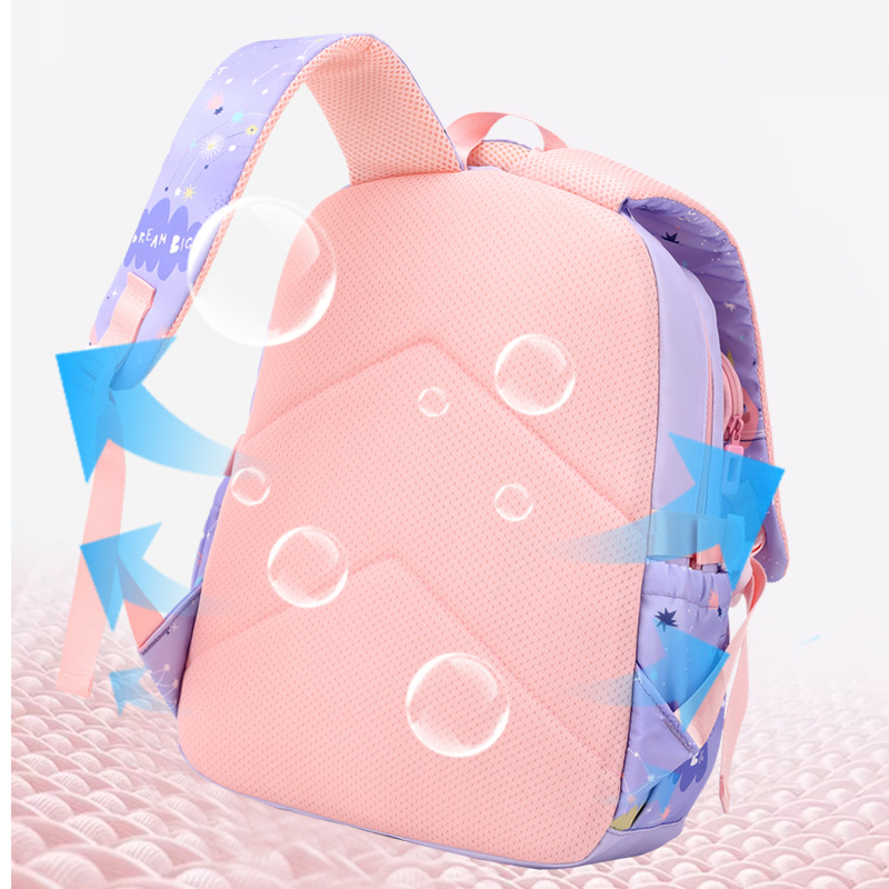 Nuevo pez natural jardín de infantes clase grande - 2 grados mochila pequeña bebé lindas mochila para niños y niñas para reducir la carga de la cresta