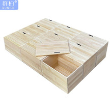实木拼接床箱收纳箱多功能榻榻米箱子加宽拼接床阳台储物木箱批发