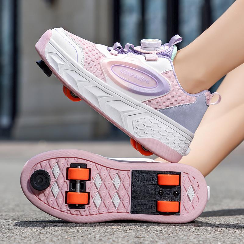 Heelys Automatic Four-Wheel Heelys Shoes Roller Skates Shoes with Wheels Roller Shoes Student Wheels