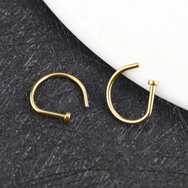 Simple Style Solid Color Copper Nose Ring In Bulk display picture 14