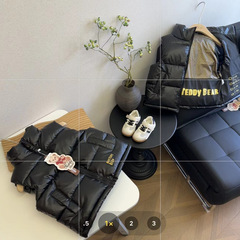 男女童马甲爆款黑金马甲新款中大童防寒坎肩外套男孩羽绒棉马甲