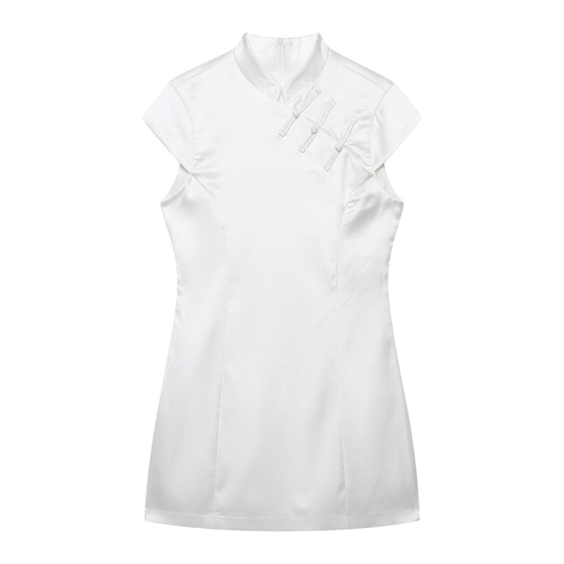 Unizera Women's Clothing 2026 Summer New Product Elegant Silk Satin Texture Buttoned Mini Dress for Women 2767301 Unizera Women's Clothing 2026 Summer New Product Elegant Silk Satin Texture Buttoned Mini Dress for Women 2767301