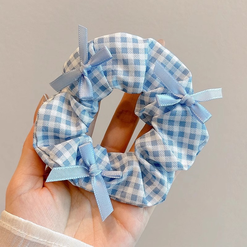 Colección de anillo de cabello lindo de intestino grande de verano de cola de caballo de cabeza de cuerda de flor de cabeza de niña universitaria estilo de alto valor de belleza joyería de cabello