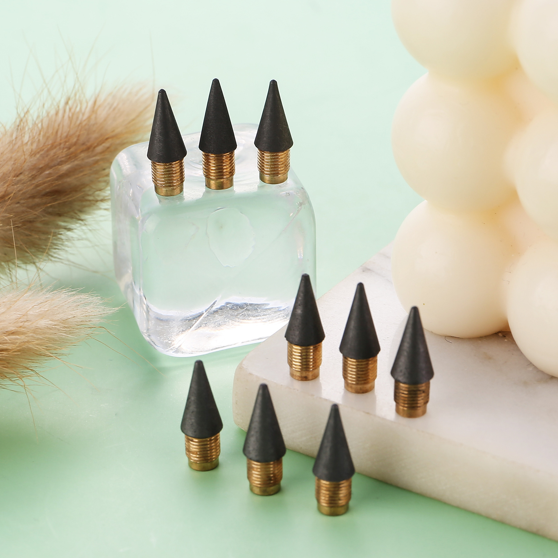 Accesorios de color permanente cabeza de reemplazo de lápiz sin tinta cabeza de lápiz reemplazable sin cortar cabeza de lápiz no es fácil romper cabeza de lápiz