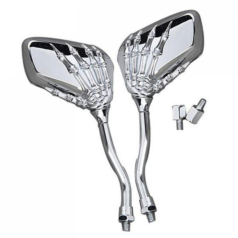 Suitable for motorcycle modified skull hand mirror ghost hand mirror ghost claw mirror plane mirror electric car to car mirror
