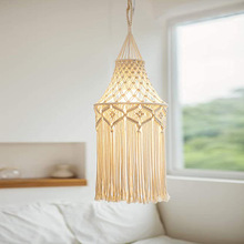 日式吊燈簡約創意個性純手工編織麻繩田園卧室客廳餐廳裝飾燈具