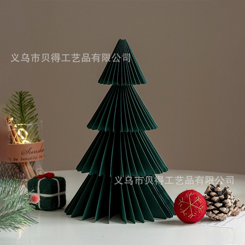 Decoraciones de Navidad, adornos de árbol de Navidad, colgantes de Navidad plegables, adornos de árbol de Navidad, árbol de mesa, árbol de Navidad