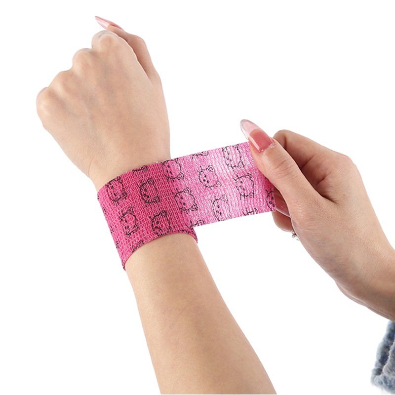 Factory spot pet Sports self-adhesive bandage hair protection bandage breathable easy hand tear pressure fixed bandage
