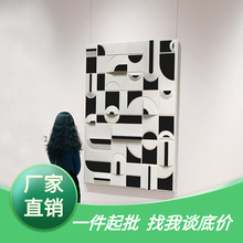 雕刻装饰画客厅卧室床头背靠墙壁玄关现代简约抽象画艺术感油画