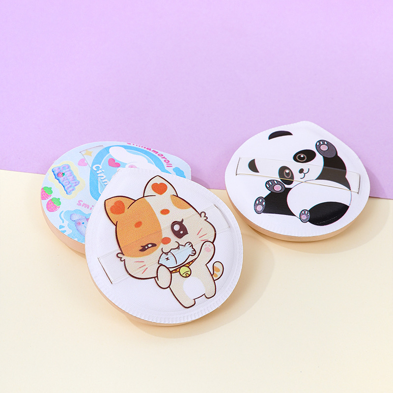 100 puntos de soplo de polvo de algodón de azúcar en forma de gota de agua grande Q bomba maquillaje esponja colchón de aire seco y húmedo fábrica de doble propósito logotipo personalizado