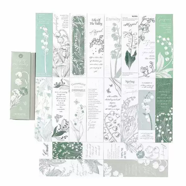 Where Lily of the Valley Comes-20 Letterpress Bookmarks