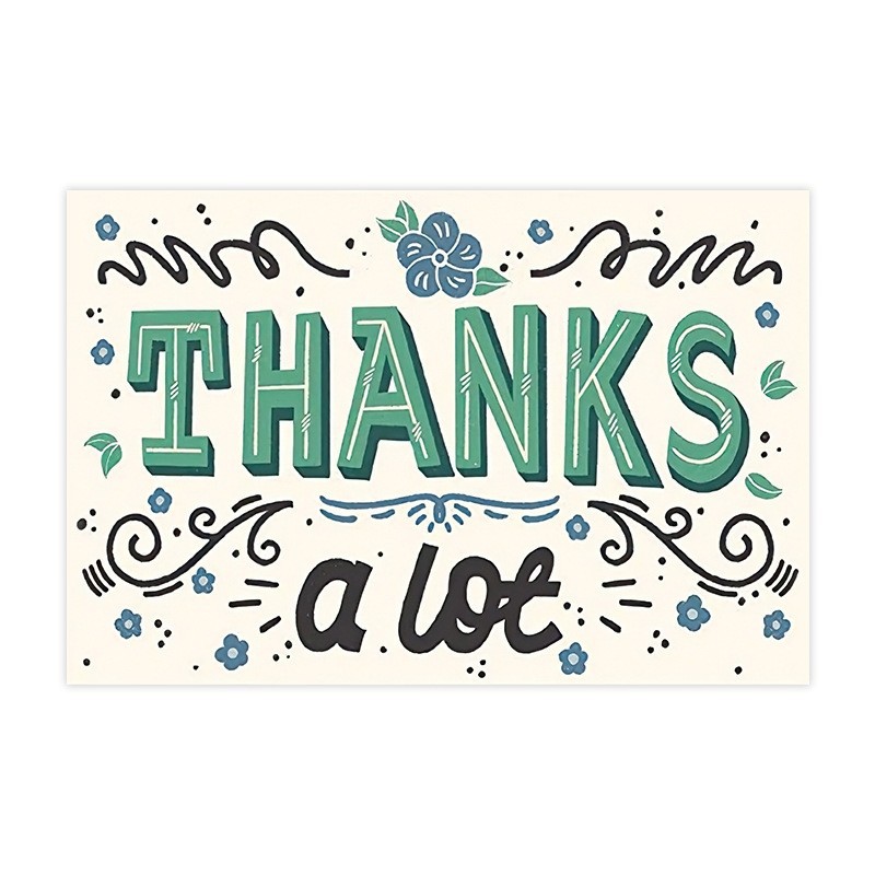 50/pack de tarjetas de agradecimiento pintadas vintage pueden ser escritas a mano en blanco tarjetas de regalo tarjetas postales regalos tarjetas de felicitación decoradas