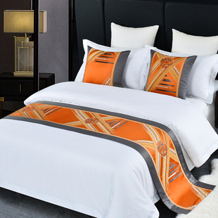 Five-Star Hotel Bedding Linen Bed Runner Bed Flag Bed End Cushion Decorative Strip Support Available