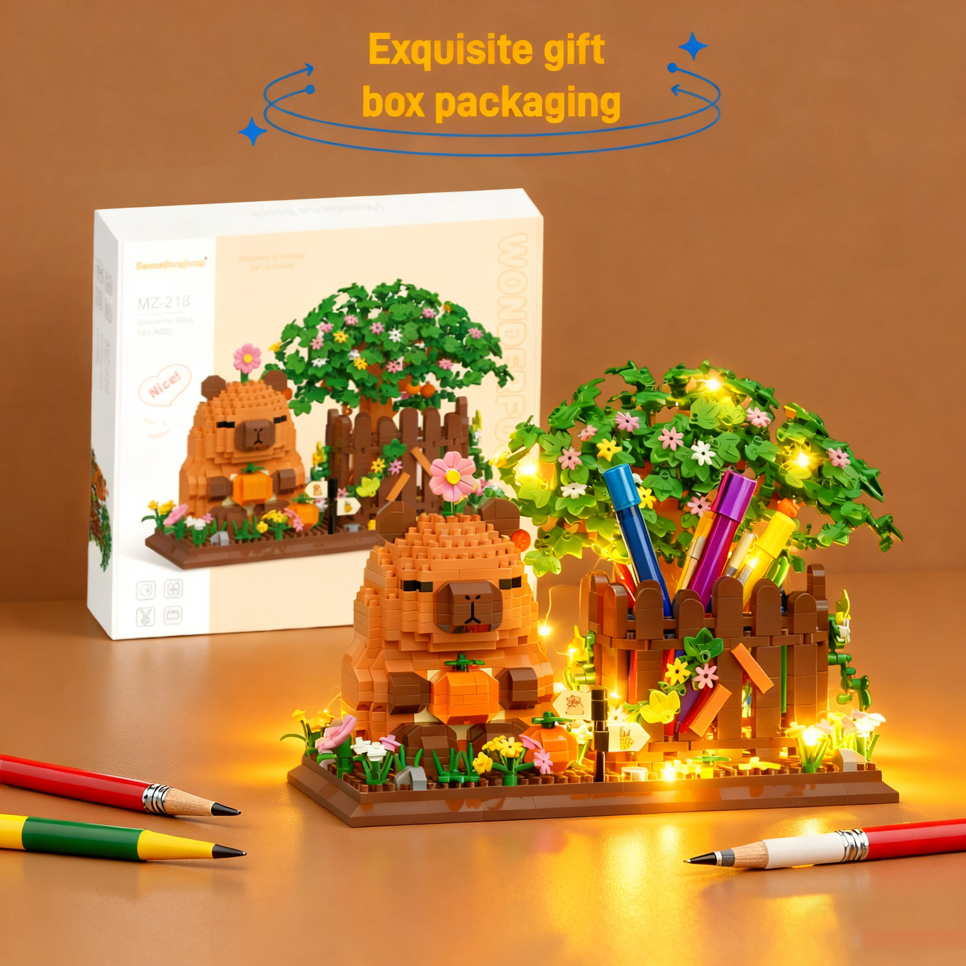 Compatible con Lego National Treasure Giant Panda Flower Flower Menglan Doll Rompecabezas Bloques de construcción Regalos Juguetes Adornos al por mayor