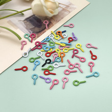 滚镀烤漆彩色铁羊眼钉diy饰品挂件手工材料配件批发螺丝羊角钉