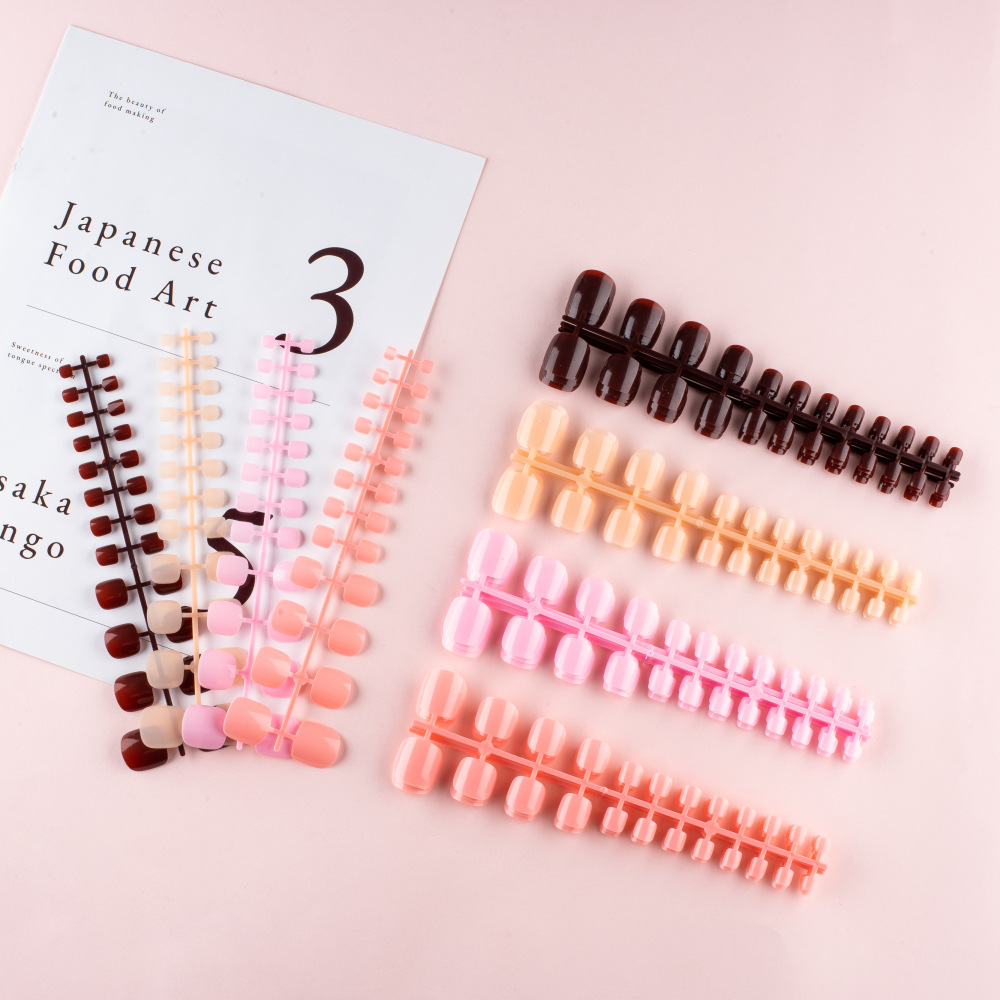 Large Color Solid Color Foot Nails Wear False Nails Summer Toenail Nails Fadeless Hair