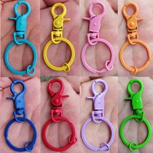糖果色DIY钳扣狗扣钥匙扣少女心环保彩色烤漆挂件女包饰品圈挂饰