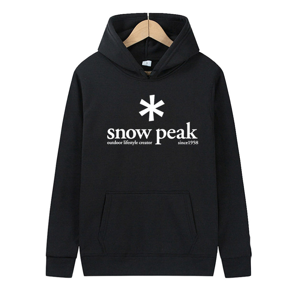 Snowflake pattern "snowpeak" carta print drawstring hooded