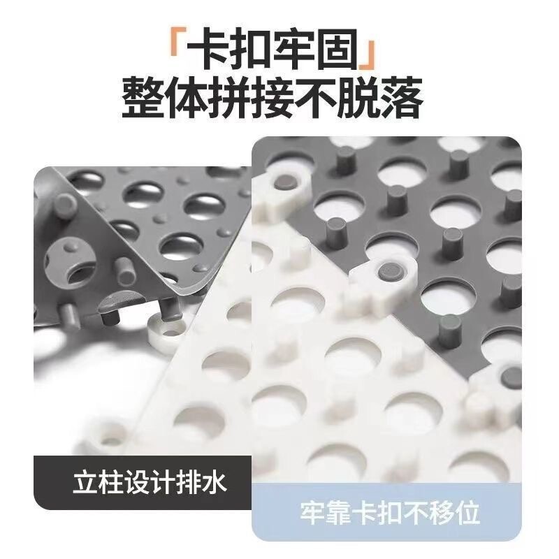 浴室滑り止めマット 家庭用フロアマット 厚手 吸盤付き カット可能 継ぎ足し可能 商業用プールサイドフットマット|undefined