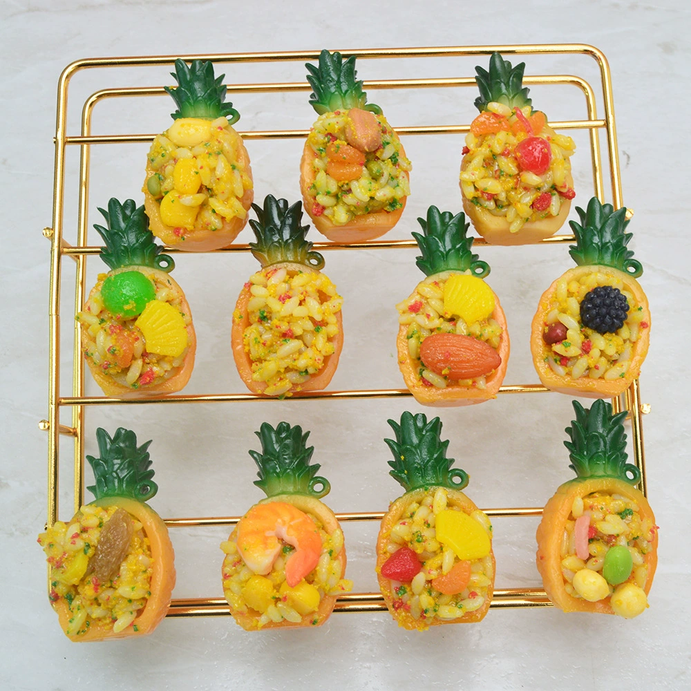 Моделирование ананаса жареный рис модель мини миниатюрная еда Янчжоу яйца жареный рис украшает домашнюю еду