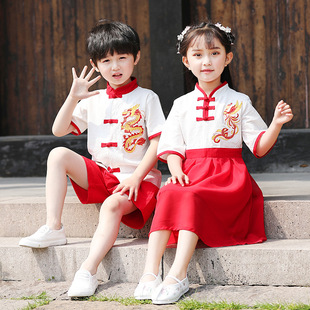 Этническое ханьфу для детского сада подходит для мужчин и женщин, комплект для школьников, форма, этнический стиль, китайский стиль