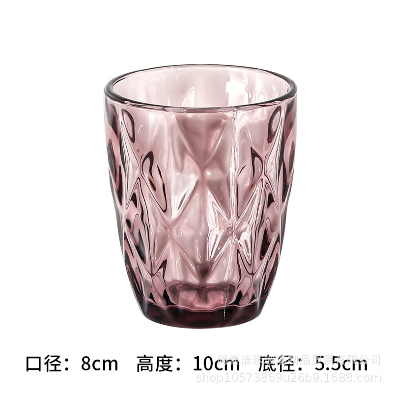 Color para el hogar del hotel en forma de diamante al por mayor color primario taza de agua gruesa taza de enjuague bucal del hotel taza de jugo taza de cepillo de dientes taza de cerveza