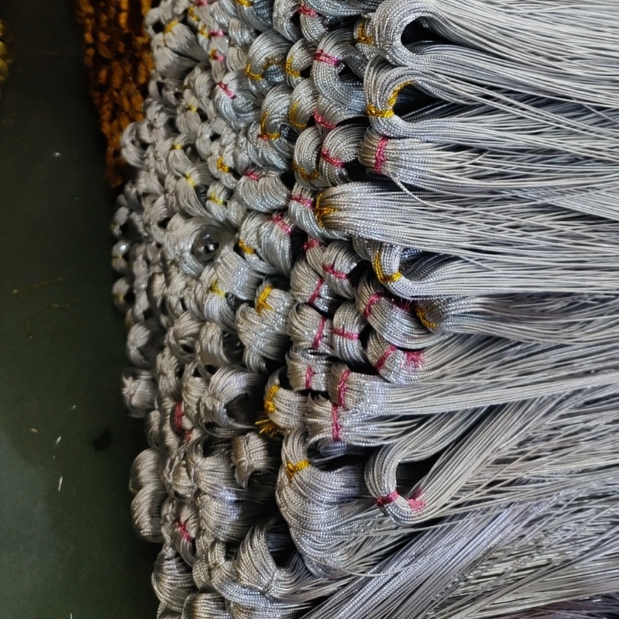 织造银丝片没有心的捻绳一把把金绳金属天蓝丝片空心线工艺品挂件