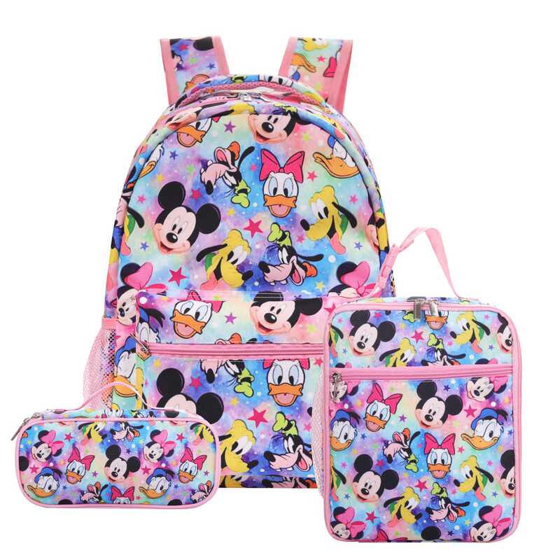 Promotional Spot New Mickey Mitch Three-Piece Backpack Primary School Bag Kidsren's Cartoon Backpack Backpack